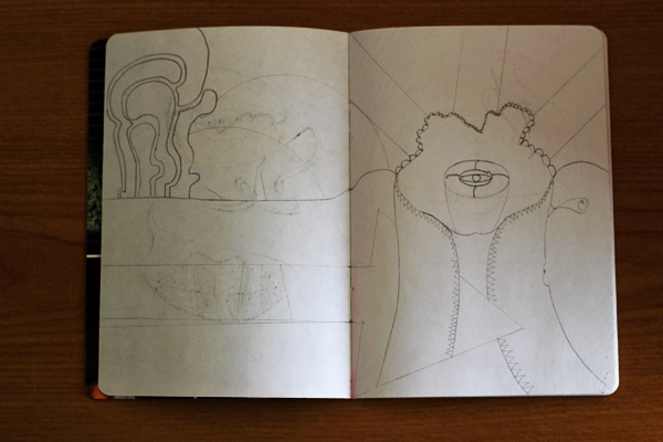 CzrArt: Time Traveler Sketchbook Project: Sketch Phase: Page 2