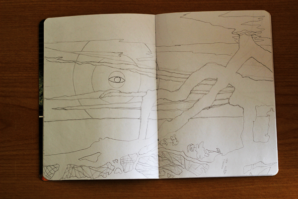 CzrArt: Time Traveler Sketchbook Project: Sketch Phase: Page 4