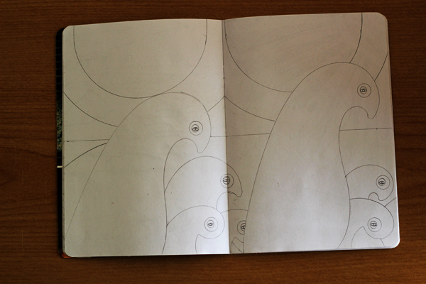CzrArt: Time Traveler Sketchbook Project: Sketch Phase: Page 5