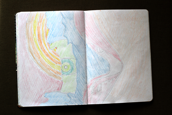 CzrArt: Time Traveler Sketchbook Project: Color Phase: Page 12